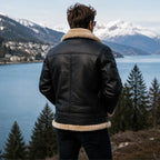 B3 RAF Aviator Pilot Men’s Sheepskin Shearling Jacket -Original Fur Jacket