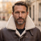 Custom Tailored B3 Men’s Genuine Distressed Sherpa Premium Leather Winter Coat