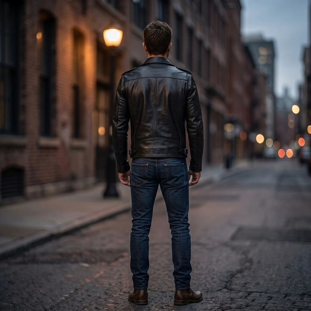 Motor Biker Genuine Leather Jacket