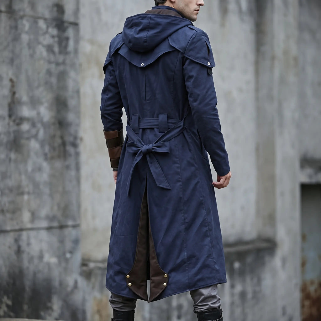 Custom Tailored Assassin’s Creed Unity Blue Denim Cloak coat