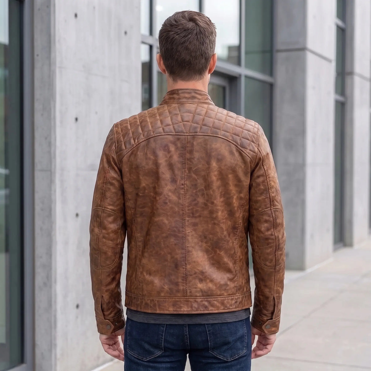 Cafe Racer Real Leather Jacket
