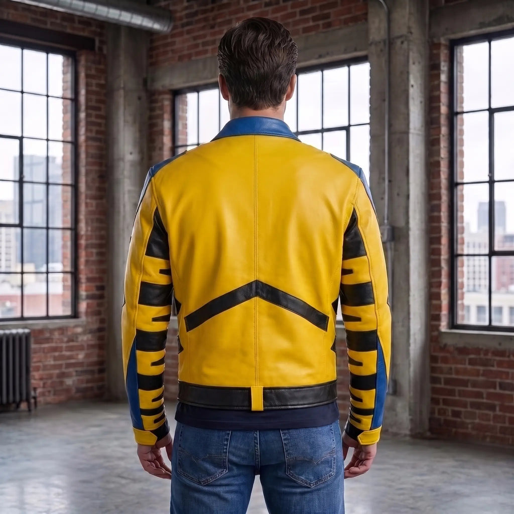 Custom Tailored Deadpool 3 Hugh Jackman Wolverine Genuine Sheepskin Jacket