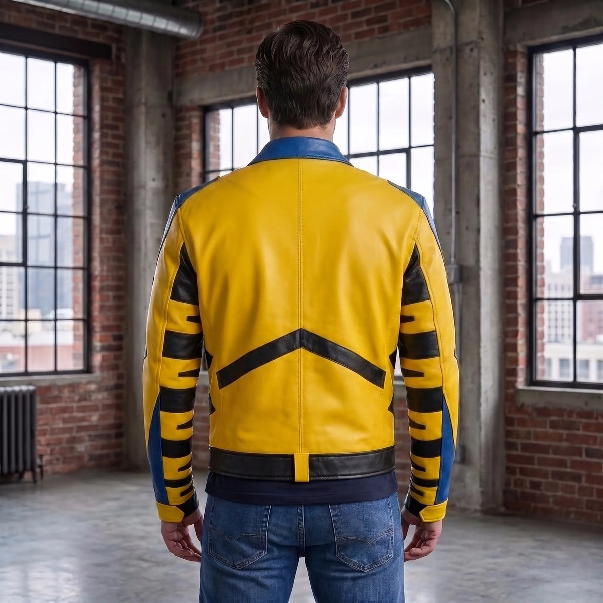 Custom Tailored Deadpool 3 Hugh Jackman Wolverine Genuine Sheepskin Jacket