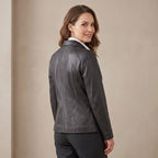 Genuine Leather Jacket Women-Plain-Skin Fitted