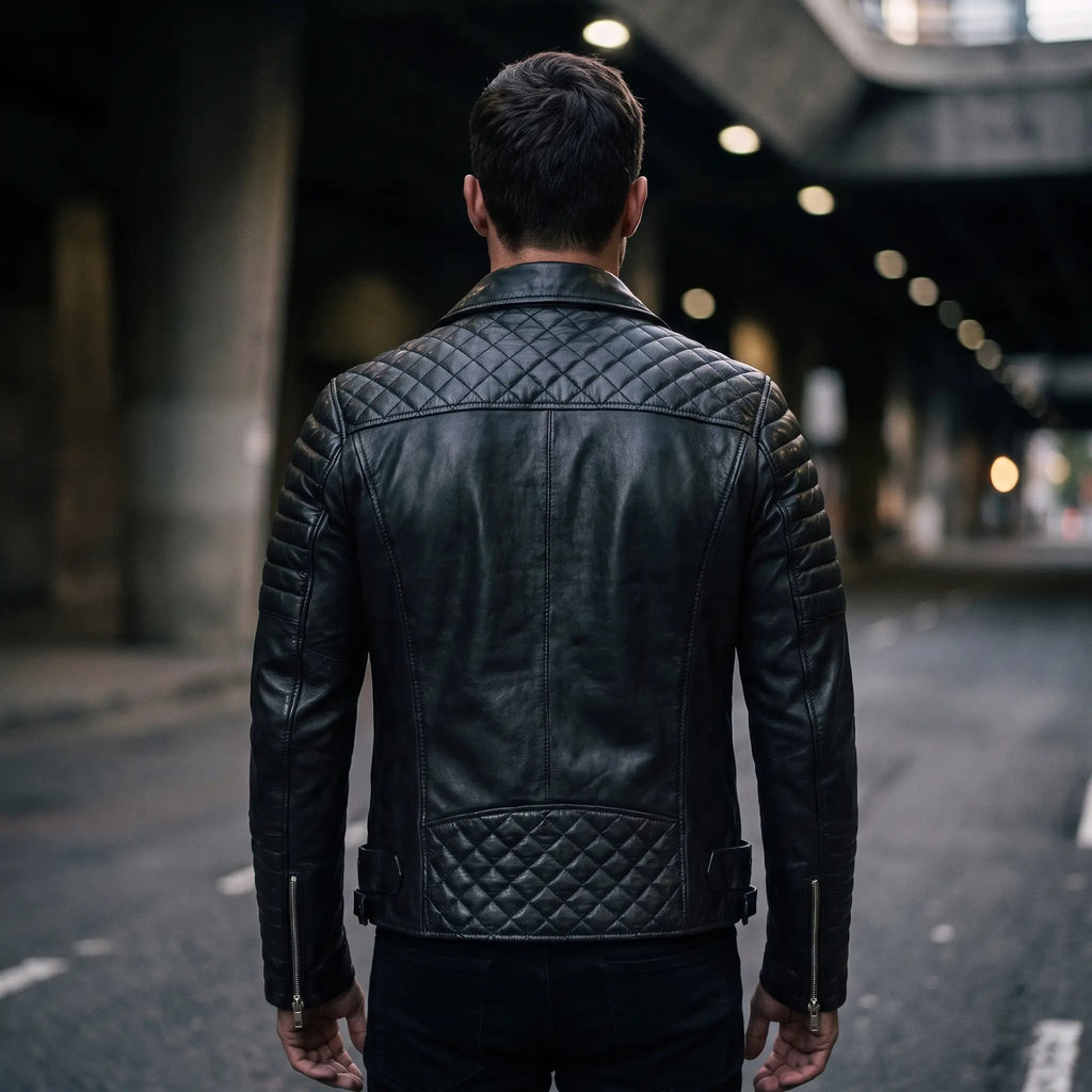 Men’s Black Leather Jacket – Motorcycle Jacket Men –Jacket Slim Fit Outwear