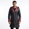 Custom Tailored Devil May Cry Dante Black Genuine Sheepskin Leather Coat