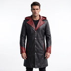 Custom Tailored Devil May Cry Dante Black Genuine Sheepskin Leather Coat