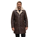 Custom Tailored B3 Men’s Genuine Distressed Sherpa Premium Leather Winter Coat