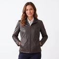 Genuine Leather Jacket Women-Plain-Skin Fitted