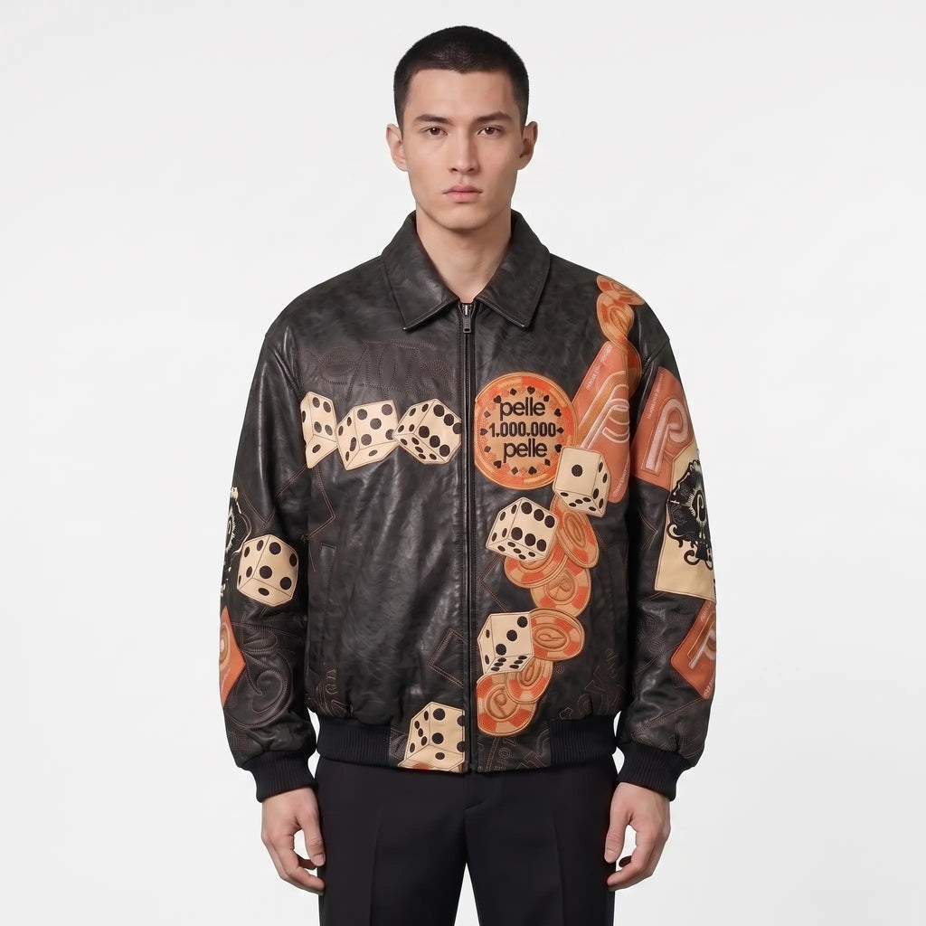 Custom Tailored Men’s 90s Pelle Pelle Styled Genuine Sheepskin Leather Jacket