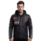 Custom Tailored Men Limited Edition Motor Bike Genuine Sheepskin Leather Jacket