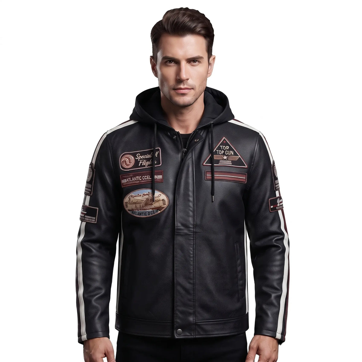 Custom Tailored Men Limited Edition Motor Bike Genuine Sheepskin Leather Jacket