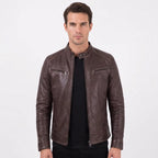 Four Pockets Sheepskin Leather Jacket