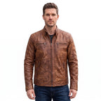 Cafe Racer Real Leather Jacket