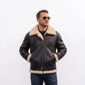 Custom Tailored Genuine B3 Bomber Jacket Men’s Ginger Bomber Shearling Sheepskin