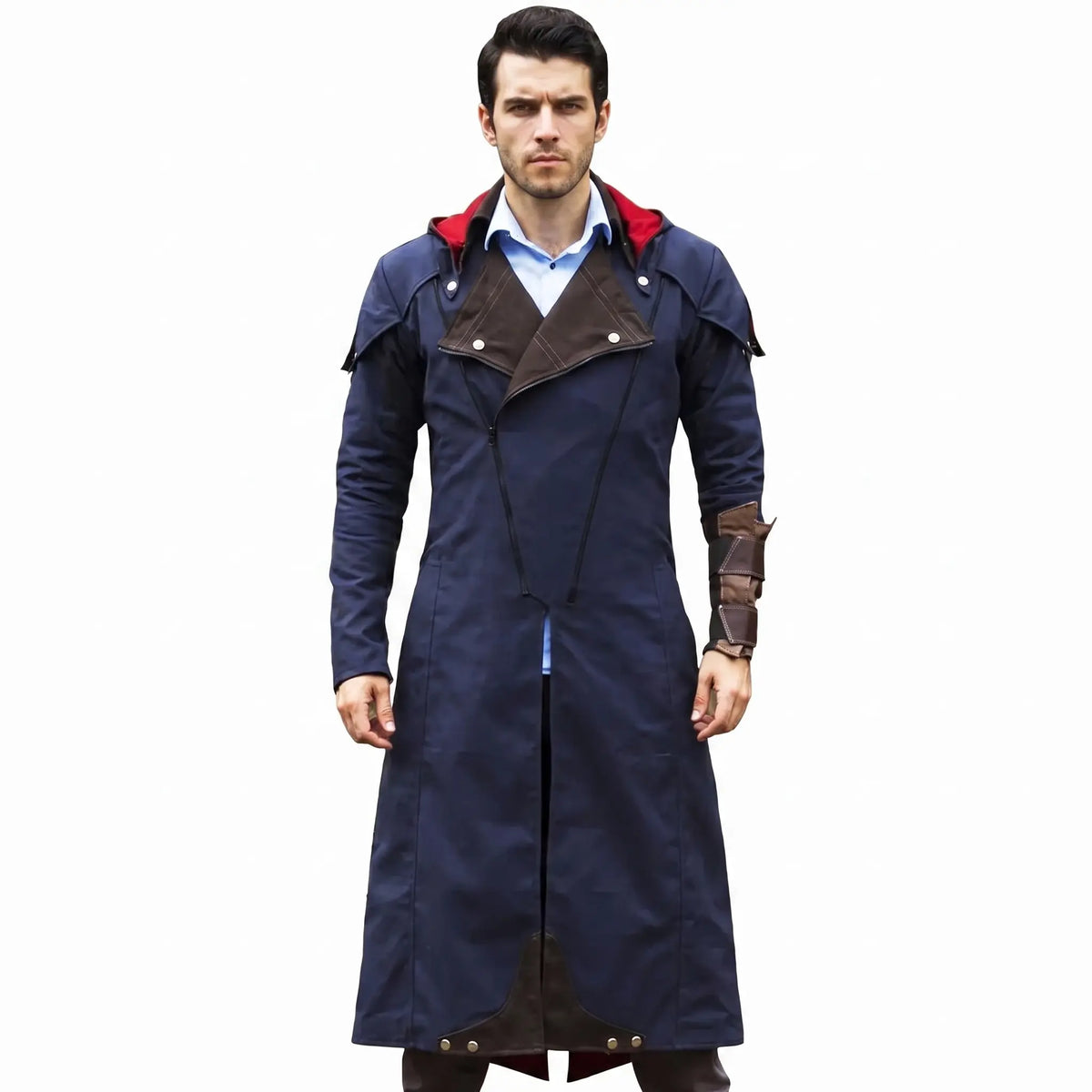 Custom Tailored Assassin’s Creed Unity Blue Denim Cloak coat