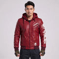 Custom Tailored CyberPunk 2077 Inspired Red Samurai Biker Genuine Leather Jacket