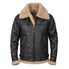 B3 RAF Aviator Pilot Men’s Sheepskin Shearling Jacket -Original Fur Jacket