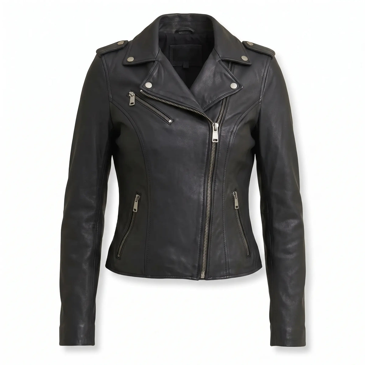 Genuine Motorcycle Leather Jacket-Women