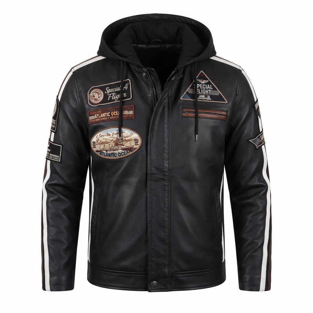 Custom Tailored Men Limited Edition Motor Bike Genuine Sheepskin Leather Jacket