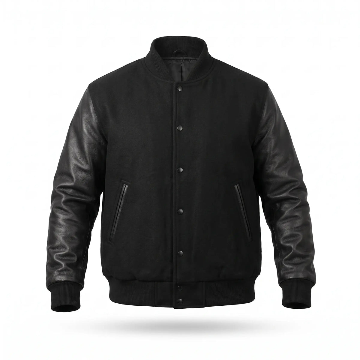 Custom Tailored Men’s Varsity Bomber Baseball Letterman Genuine Leather jacket