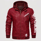 Custom Tailored CyberPunk 2077 Inspired Red Samurai Biker Genuine Leather Jacket