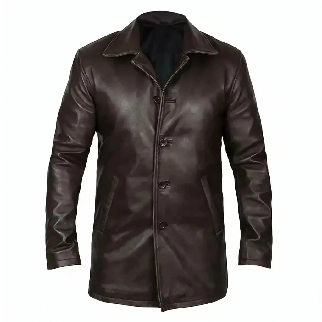Custom Tailored Winchester Real Genuine Vintage Leather Men Coat Jacket