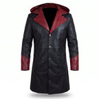 Custom Tailored Devil May Cry Dante Black Genuine Sheepskin Leather Coat