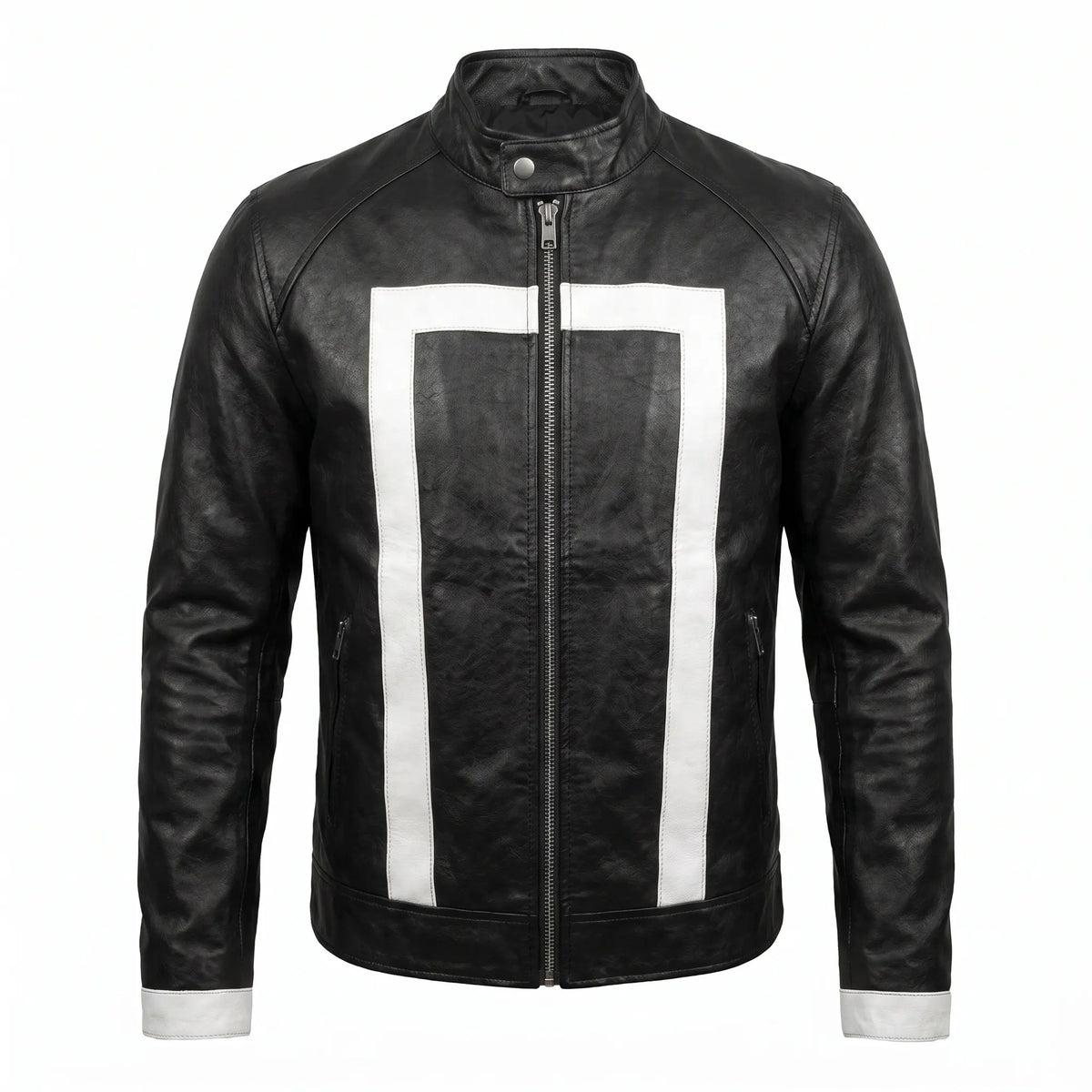 Custom Tailored Men’s Ghost Rider Agent Of Shield Biker Genuine Leather Jacket