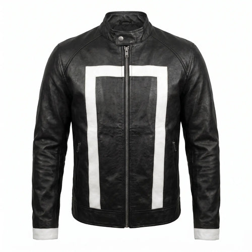 Custom Tailored Men’s Ghost Rider Agent Of Shield Biker Genuine Leather Jacket