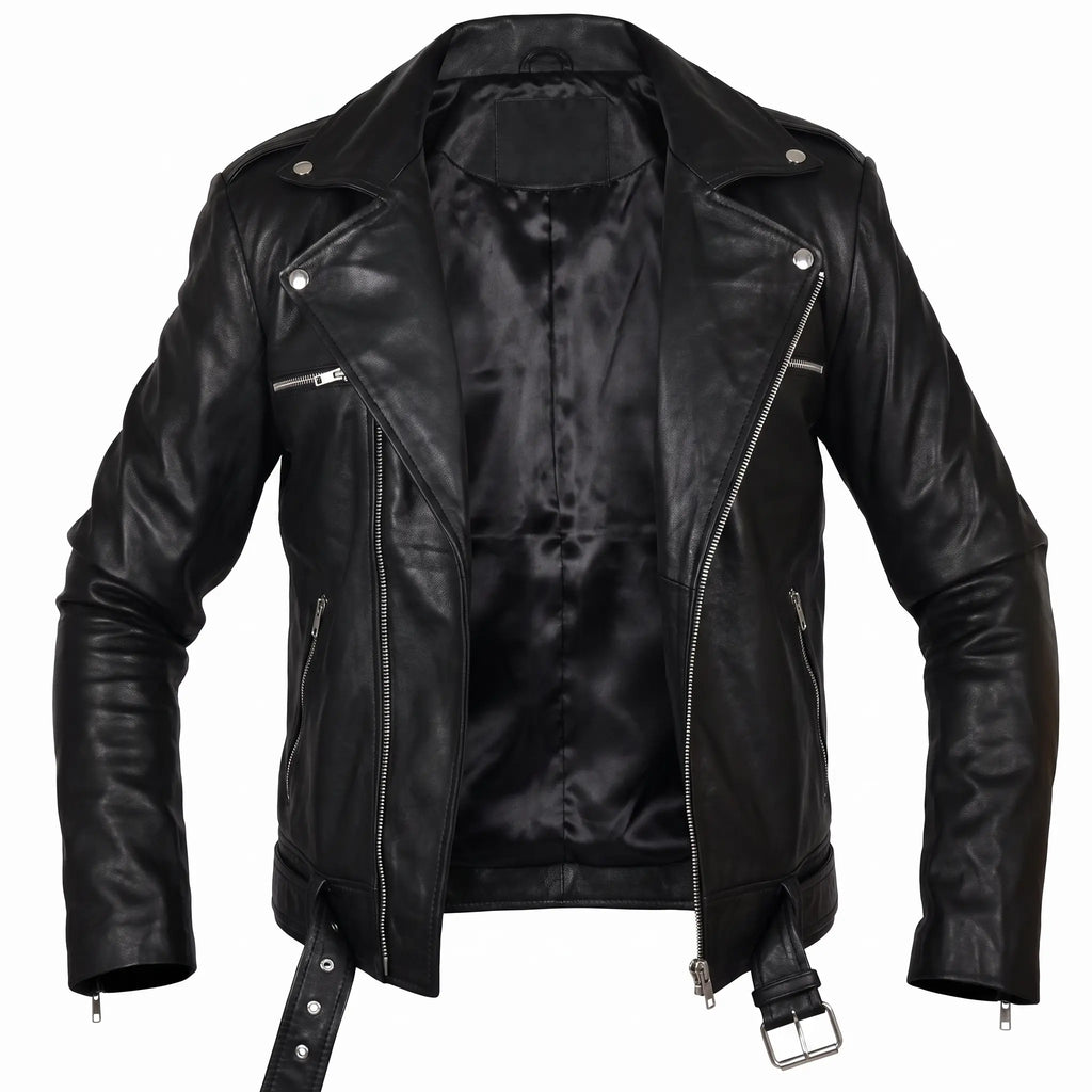 Motor Biker Genuine Leather Jacket