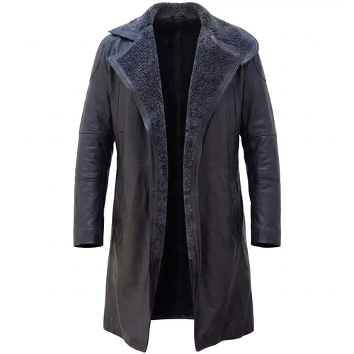 Custom Tailored Blade Runner 2049 Ryan Gosling Genuine Fur Collar Trench Coat