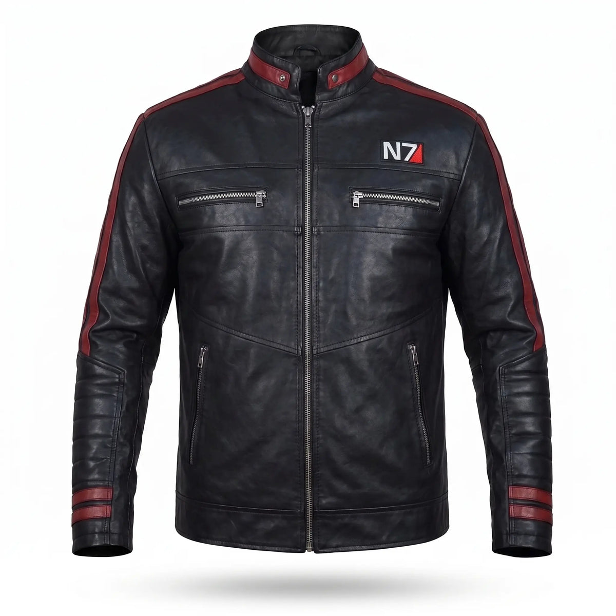 Custom Tailored Men’s Genuine Lambskin Leather Stylish Biker N7 Leather Jacket