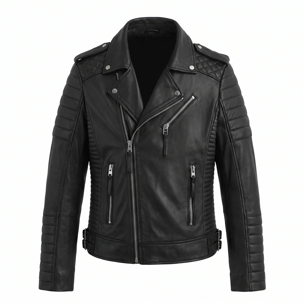 Men’s Black Leather Jacket – Motorcycle Jacket Men –Jacket Slim Fit Outwear