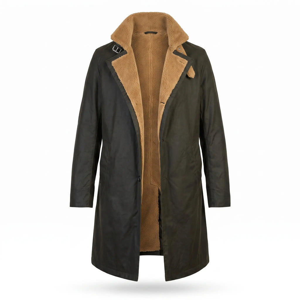 Custom Tailored Men’s Blade Runner 2049 Ryan Gosling Genuine Fur Trench Coat