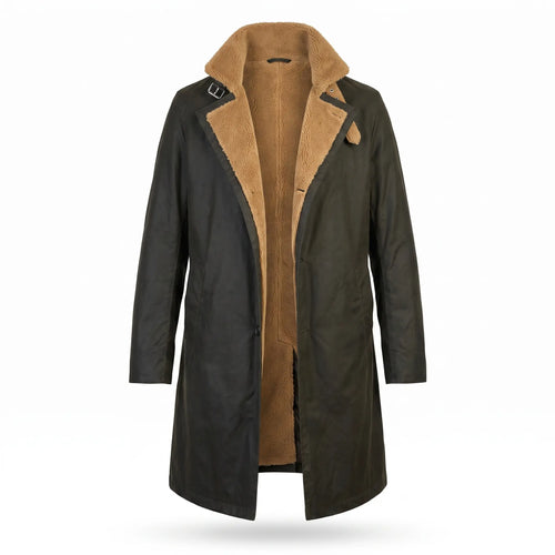 Custom Tailored Men’s Blade Runner 2049 Ryan Gosling Genuine Fur Trench Coat