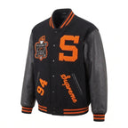 Custom Tailored Men’s SUPREME Team Varsity Inspired Genuine Sheepskin Leather Jacket