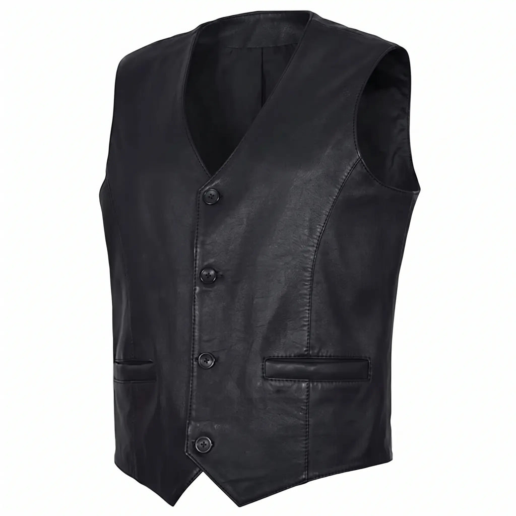 Genuine Sheepskin Leather Vest