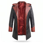 Custom Tailored Devil May Cry Dante Black Genuine Sheepskin Leather Coat