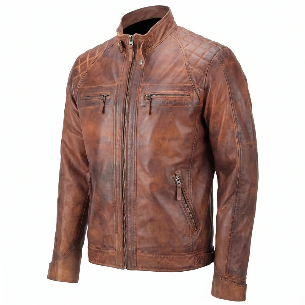 Cafe Racer Real Leather Jacket