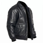 Bomber Motor Biker Real Sheepskin Leather Jacket