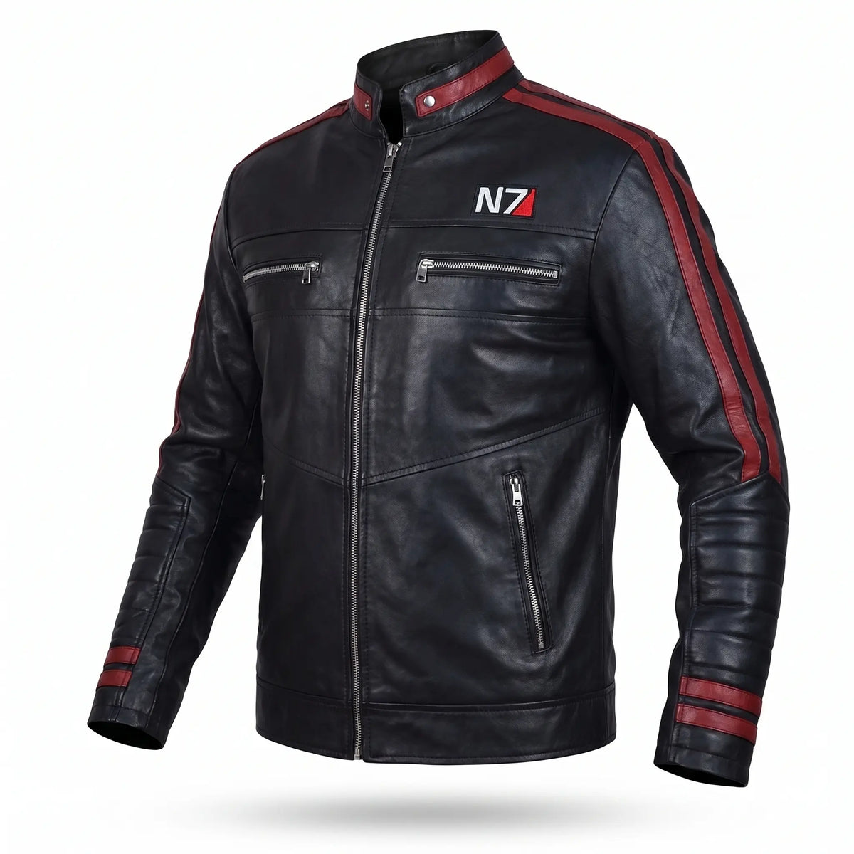 Custom Tailored Men’s Genuine Lambskin Leather Stylish Biker N7 Leather Jacket