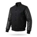 Custom Tailored Men’s Varsity Bomber Baseball Letterman Genuine Leather jacket