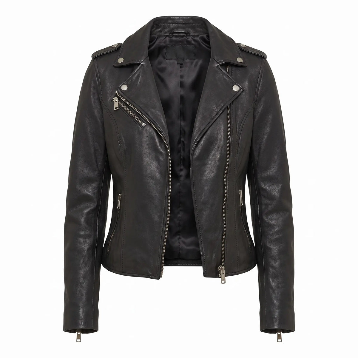 Genuine Motorcycle Leather Jacket-Women