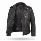Men’s Black Leather Jacket – Motorcycle Jacket Men –Jacket Slim Fit Outwear