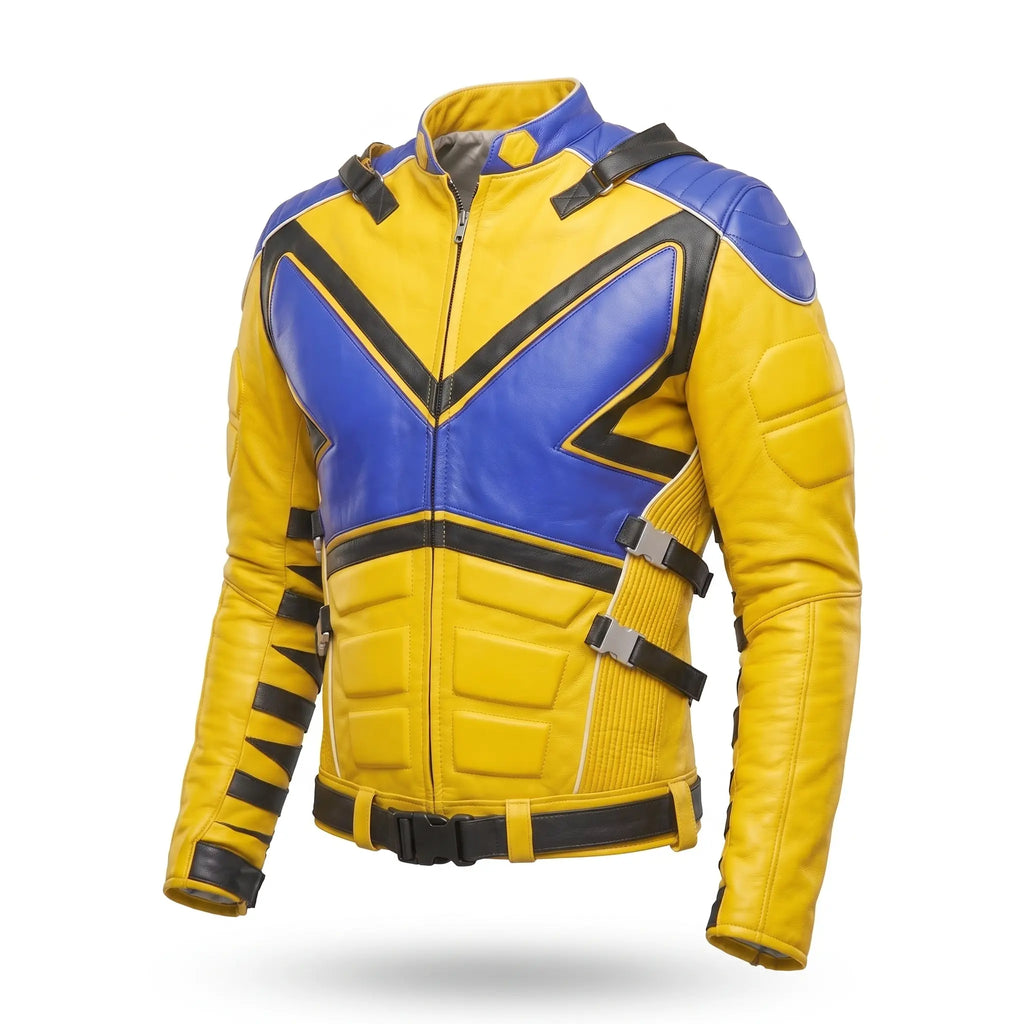 Custom Tailored Deadpool 3 Hugh Jackman Wolverine Genuine Sheepskin Jacket