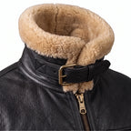 B3 RAF Aviator Pilot Men’s Sheepskin Shearling Jacket -Original Fur Jacket