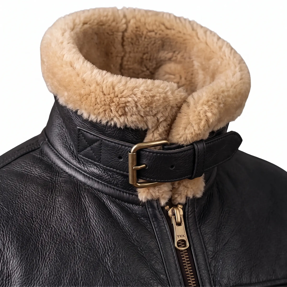 B3 RAF Aviator Pilot Men’s Sheepskin Shearling Jacket -Original Fur Jacket