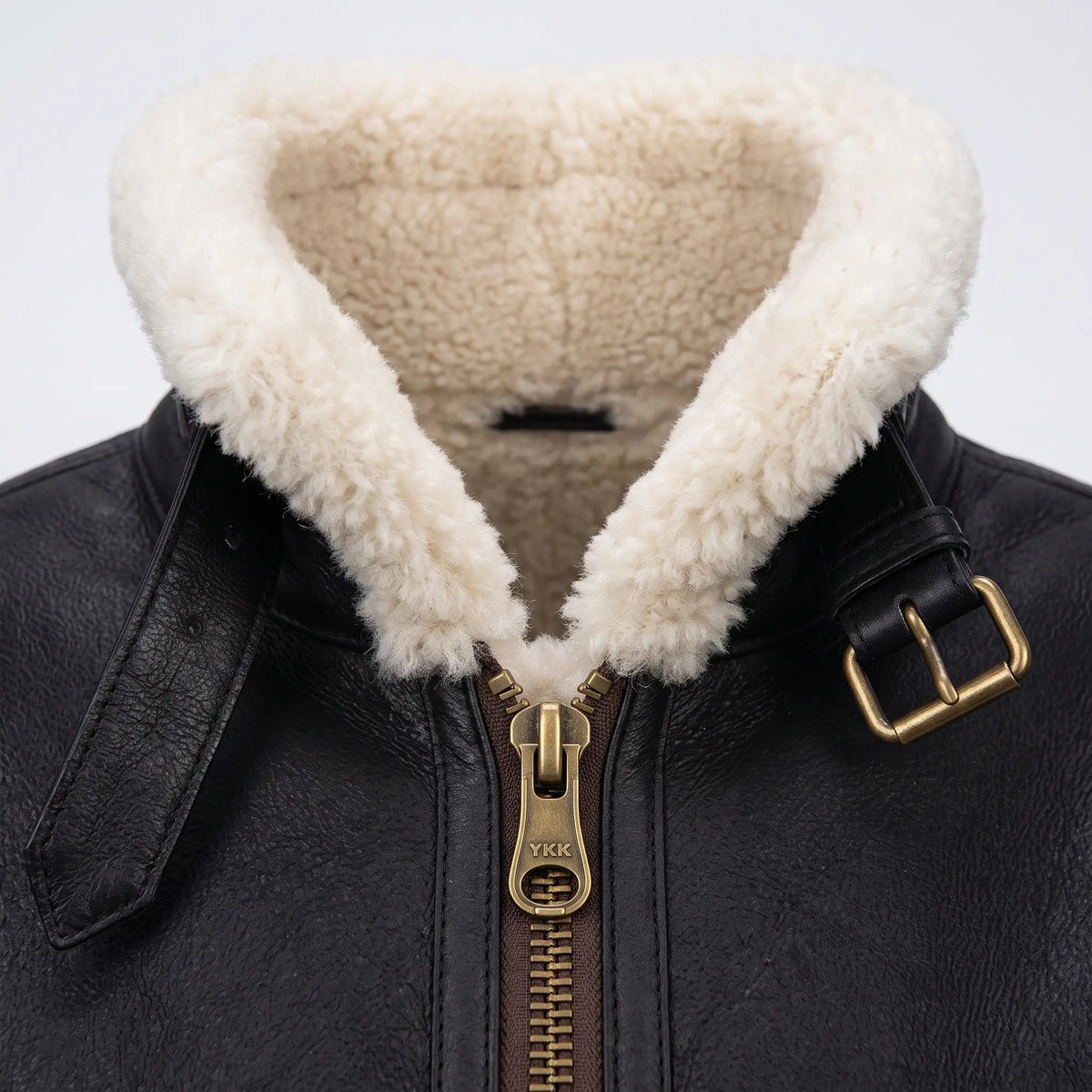 Custom Tailored Women’s Hooded Sheepskin B3 Flying Pilot Genuine Leather Jacket