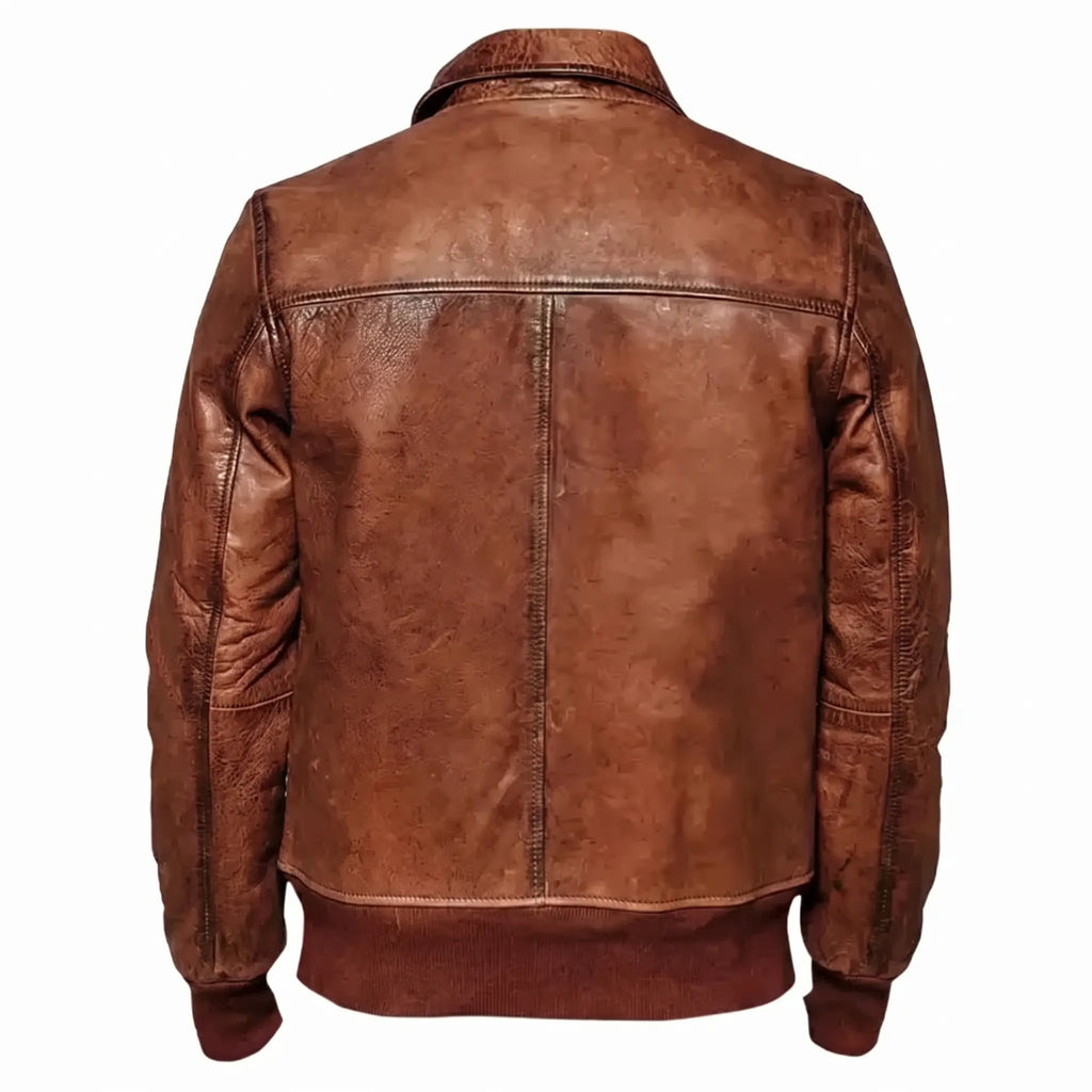 Custom Tailored Men’s Biker Genuine Vintage Distressed Bomber Leather Jacket